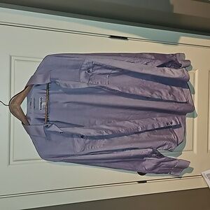 Express men's fitted dress shirt Size L 17/17.5
